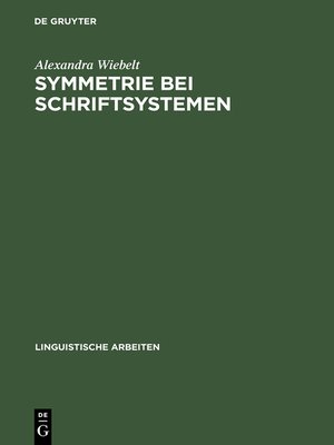 cover image of Symmetrie bei Schriftsystemen